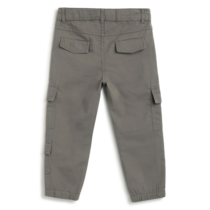Boys Medium Grey Solid Trouser image number 1